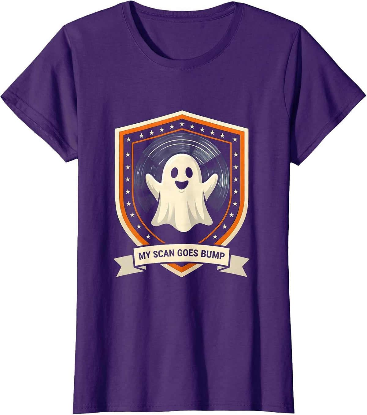Women's My Scan Goes Bump Funny Ultrasound Tech Sonographer T-Shirt - Purple