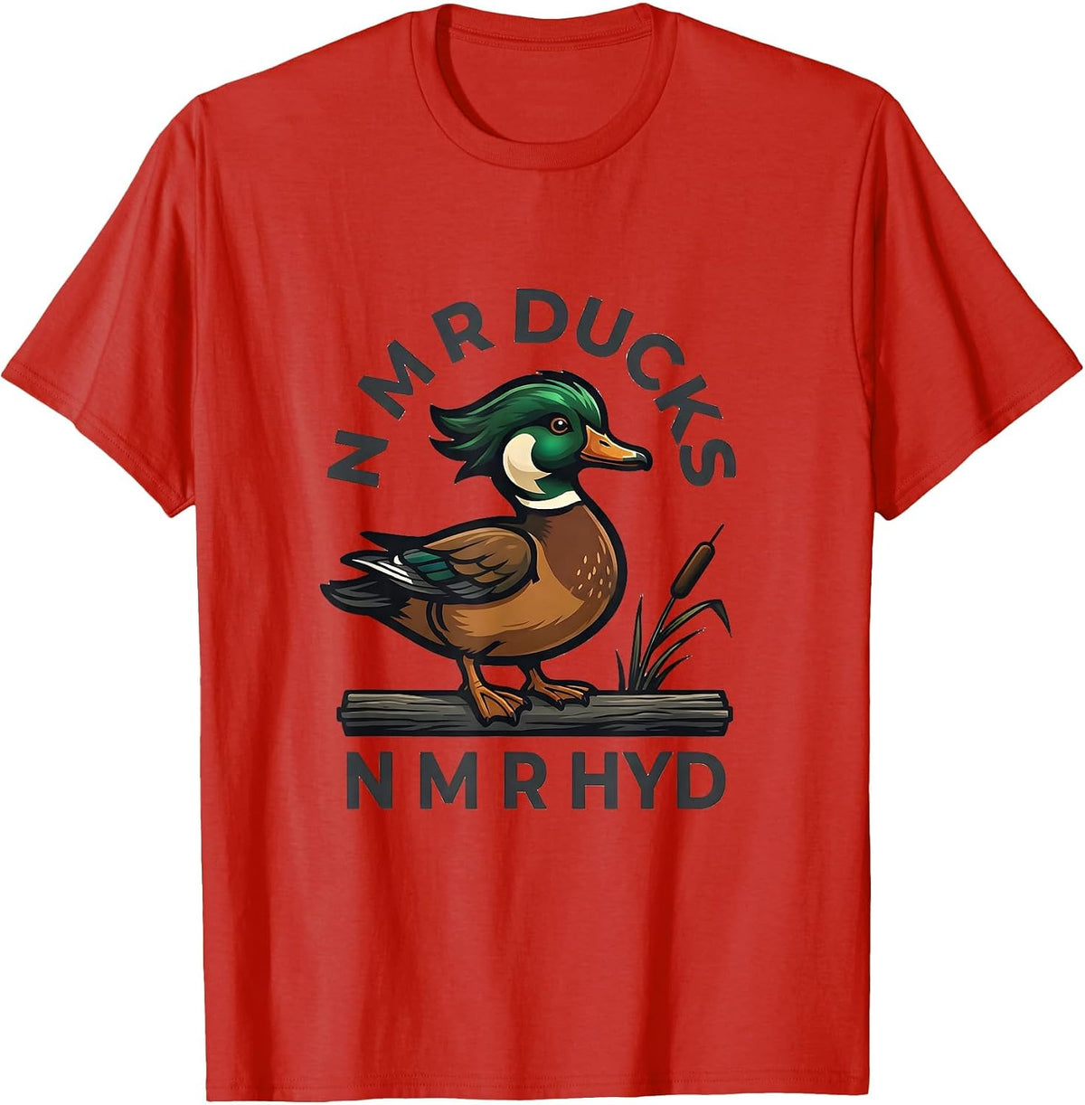 Men's N M R DUCKS N M R HYD Funny Duck Hunter Hunting Dad Gift T-Shirt - Red