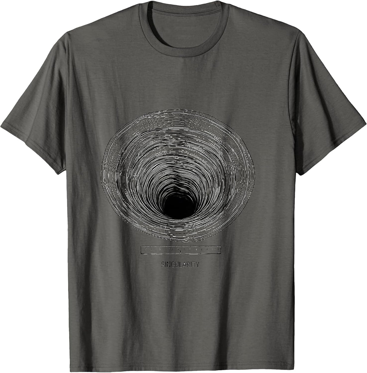 Singularity Black Hole Physics Astrophysicist Gravity Well T-Shirt - Asphalt Grey