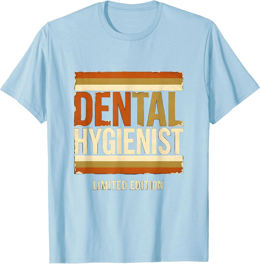 Men's Dental Hygienist Limited Edition Funny Job Title Profession T-Shirt - Baby Blue