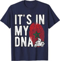 It's in My DNA Morocco Flag Moroccan Motorcycle Rider Proud T-Shirt - Navy Blue