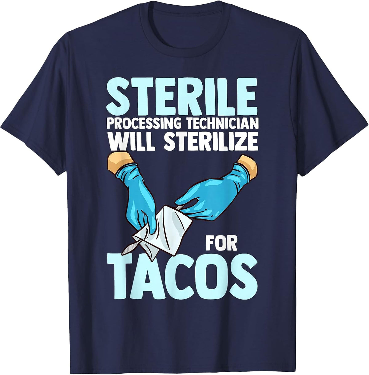 Sterile Processing Technician Instruments Tech Certification T-Shirt - Navy Blue