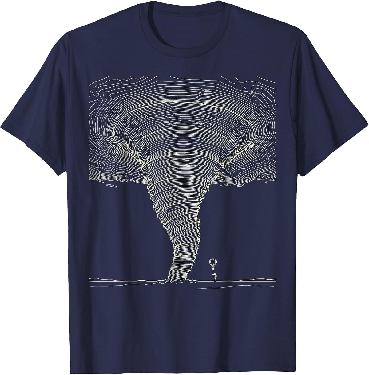 Tornado Chaser Weather Enthusiast Storm Chaser Meteorology T-Shirt - Navy Blue