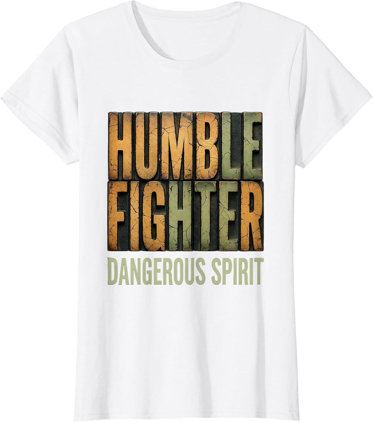 Humble Fighter Dangerous Spirit Muay Thai Design T-Shirt - White