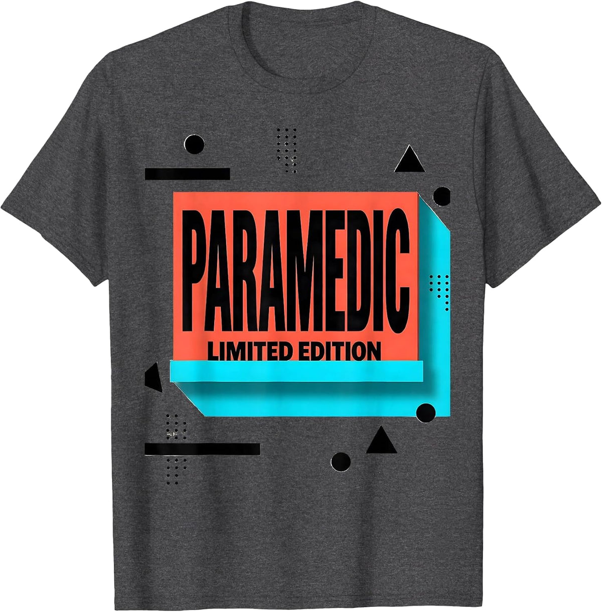 Men's Paramedic Limited Edition Funny Job Title Profession T-Shirt - Dark Heather Grey