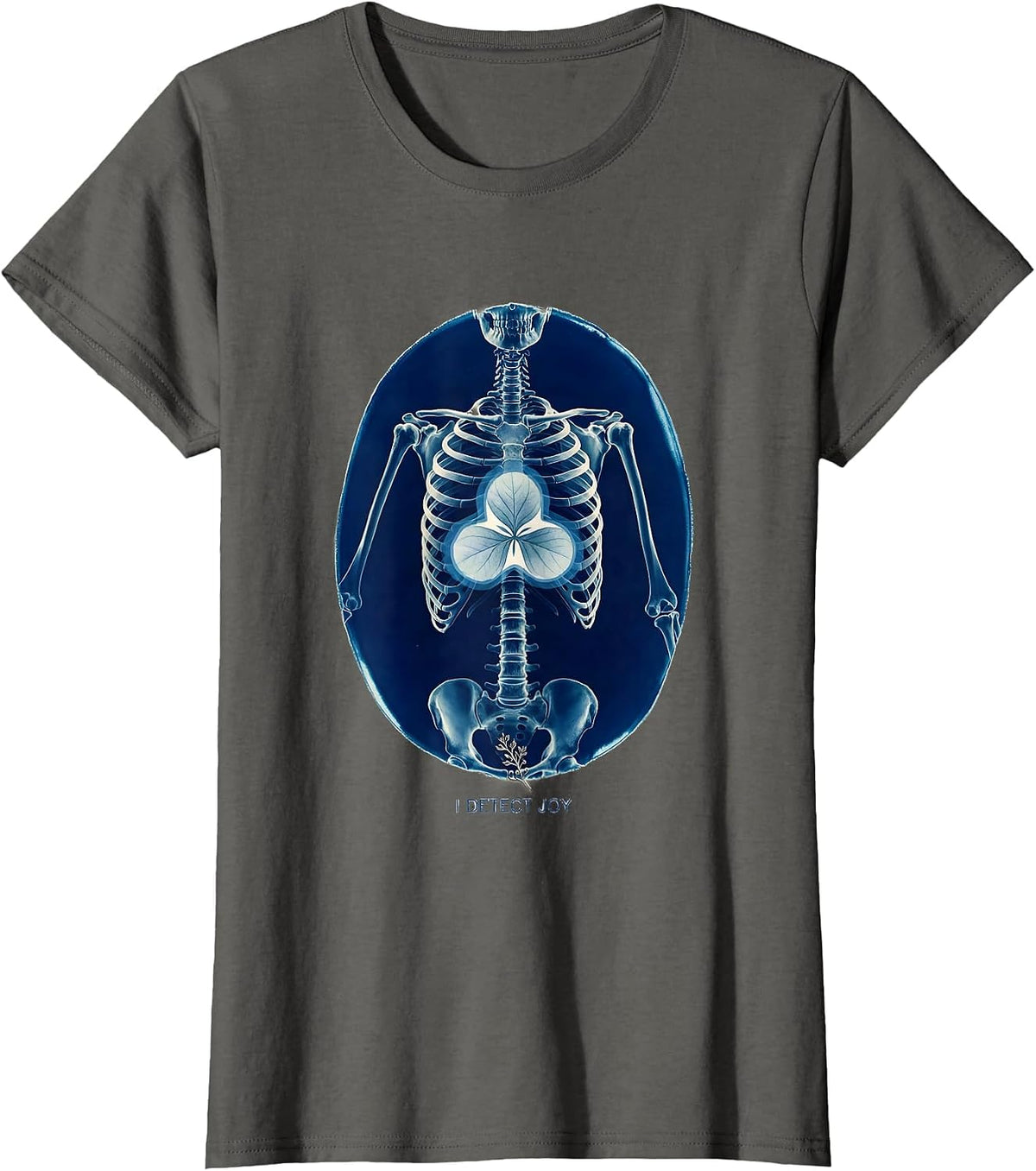 Women's I Detect Joy Cyanotype Radiology Tech Humor Gift T-Shirt - Asphalt Grey