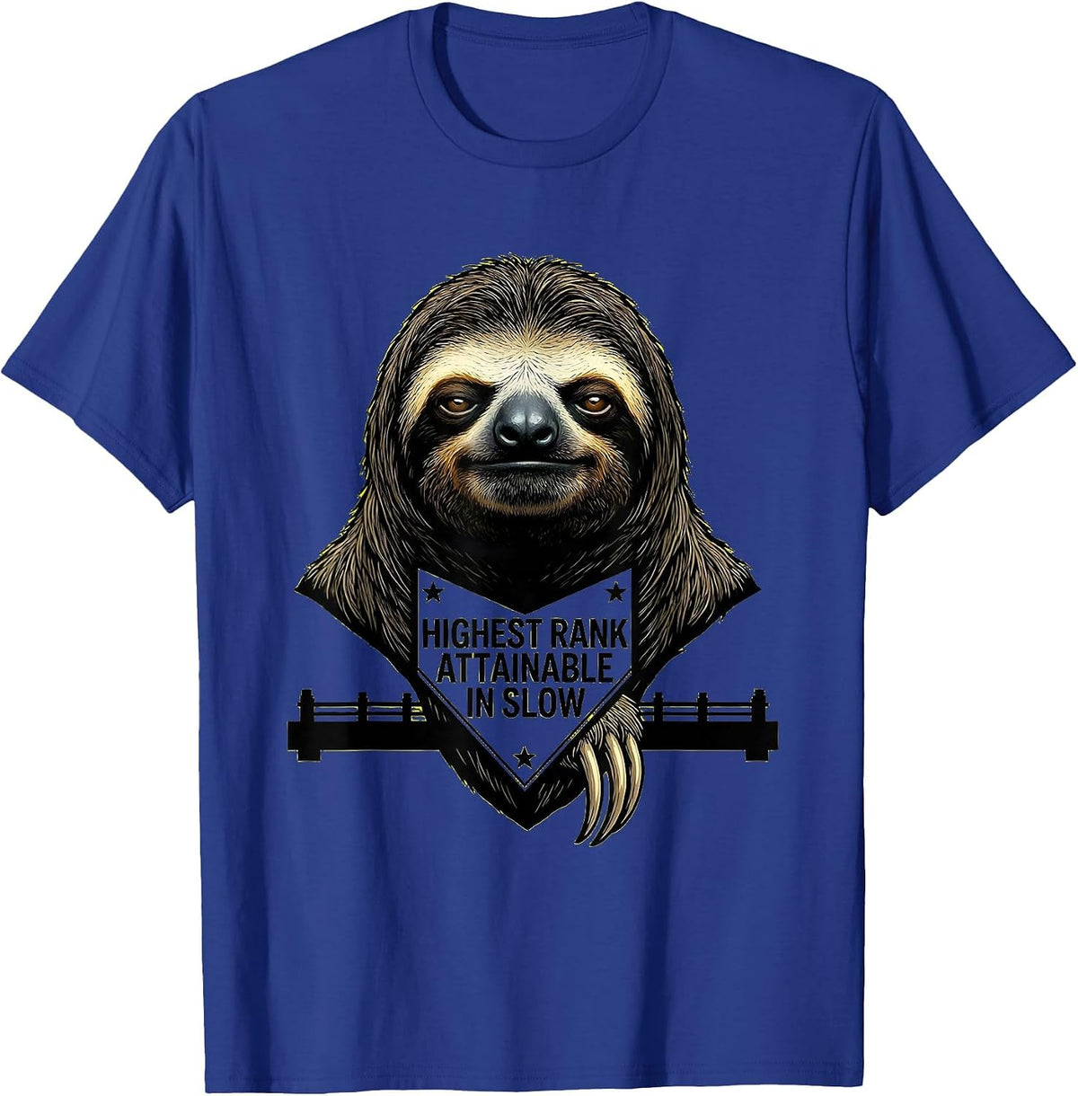 Men's Highest Rank Attainable In Slow Funny Sloth Lover Humor Gift T-Shirt - Royal Blue