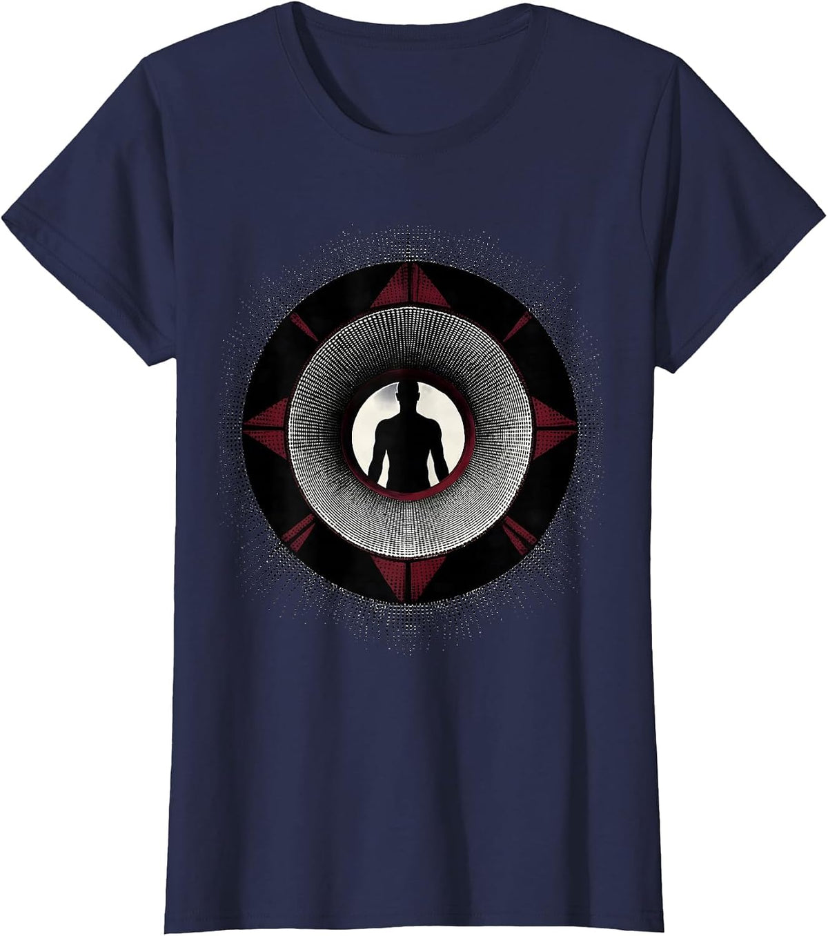 Women's MRI Machine Magnetic Field Lines Radiology Art T-Shirt - Navy Blue