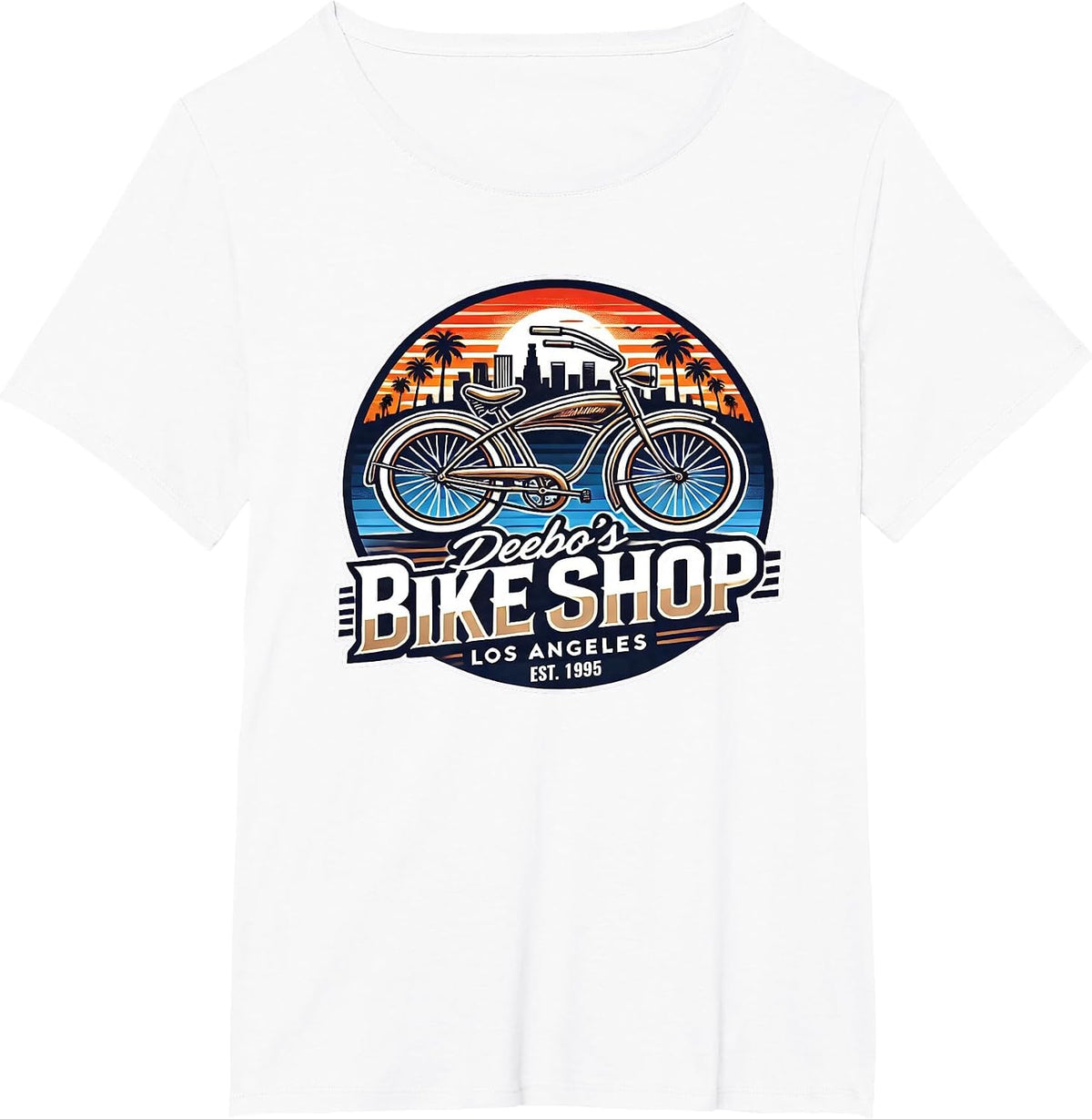 Deebo's Bike Shop Rentals of Beach Cruisers from the 90s T-Shirt - White