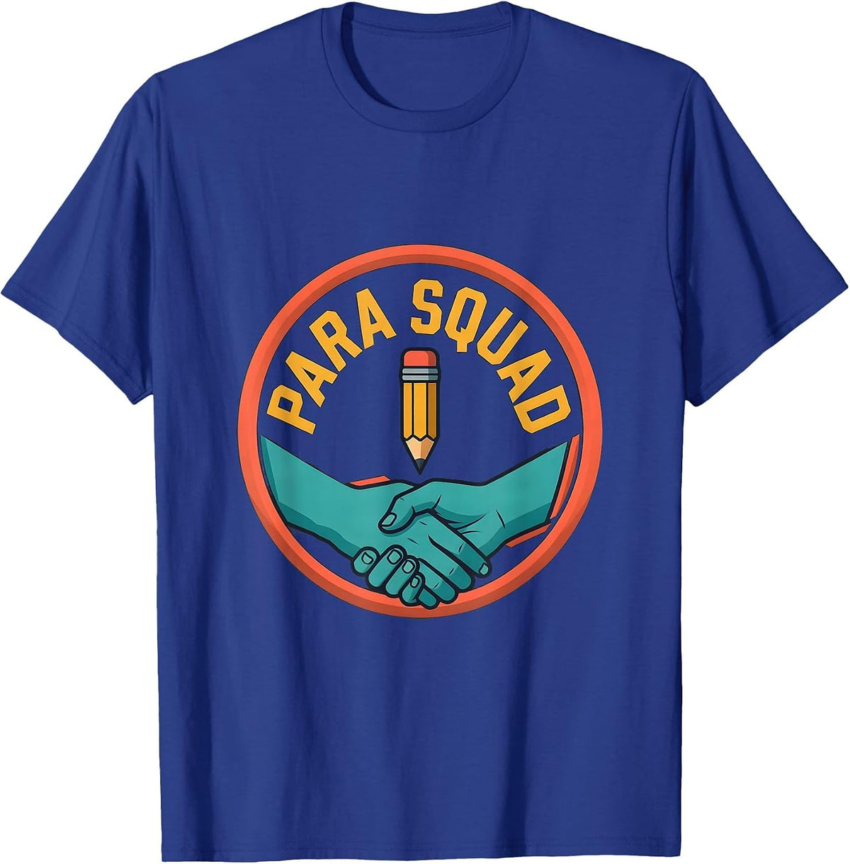 Para Squad Paraprofessional Paraeducator Teacher Aide T-Shirt - Royal Blue