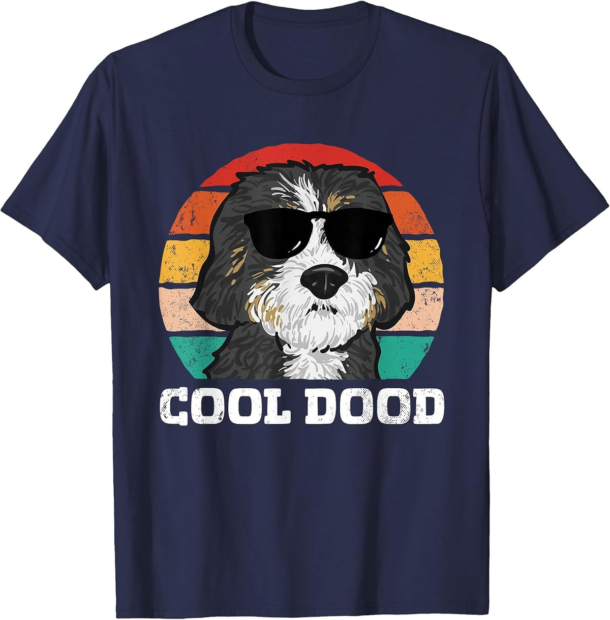 Bernedoodle Dog Cool Dood Bernedoodle T-Shirt - Navy Blue