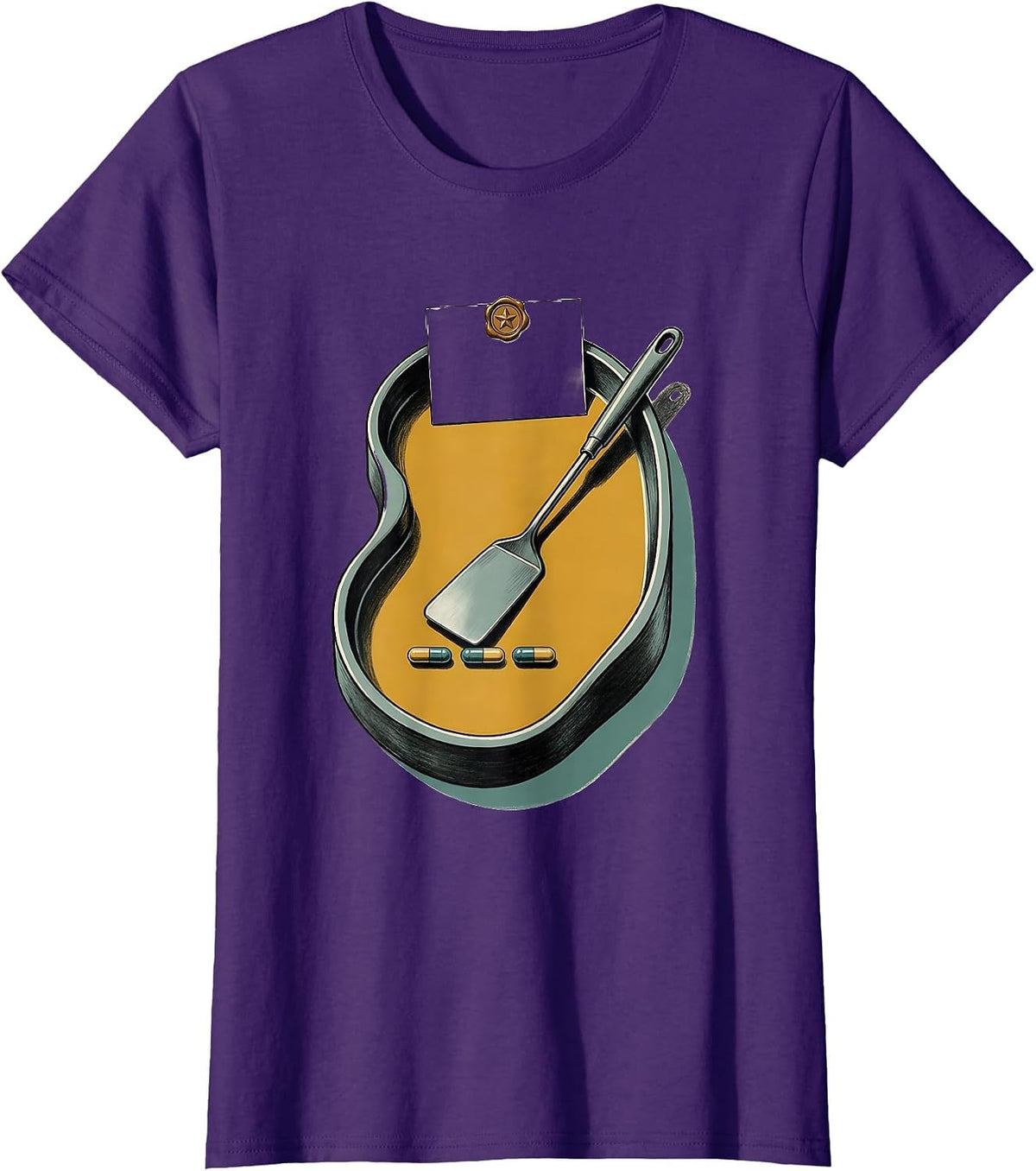 Women's Midcentury Counting Tray Pharmacy Tech Cute Humor T-Shirt - Purple