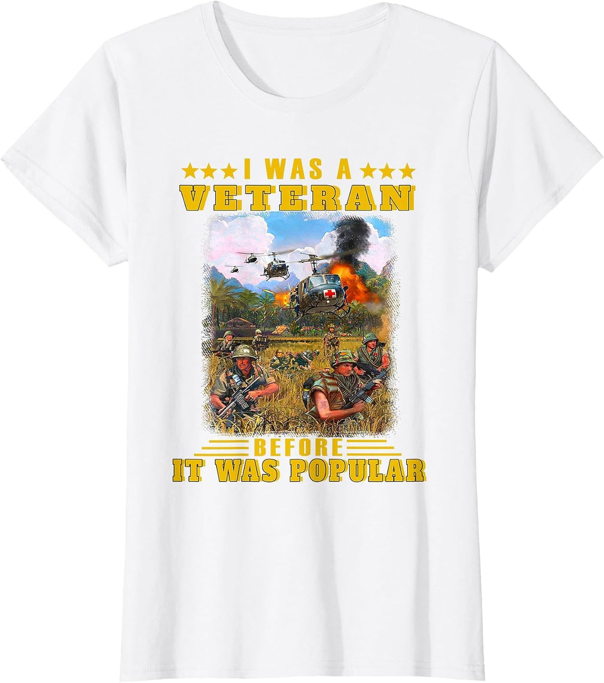 I was Veteran Before It was Popular T-Shirt - White