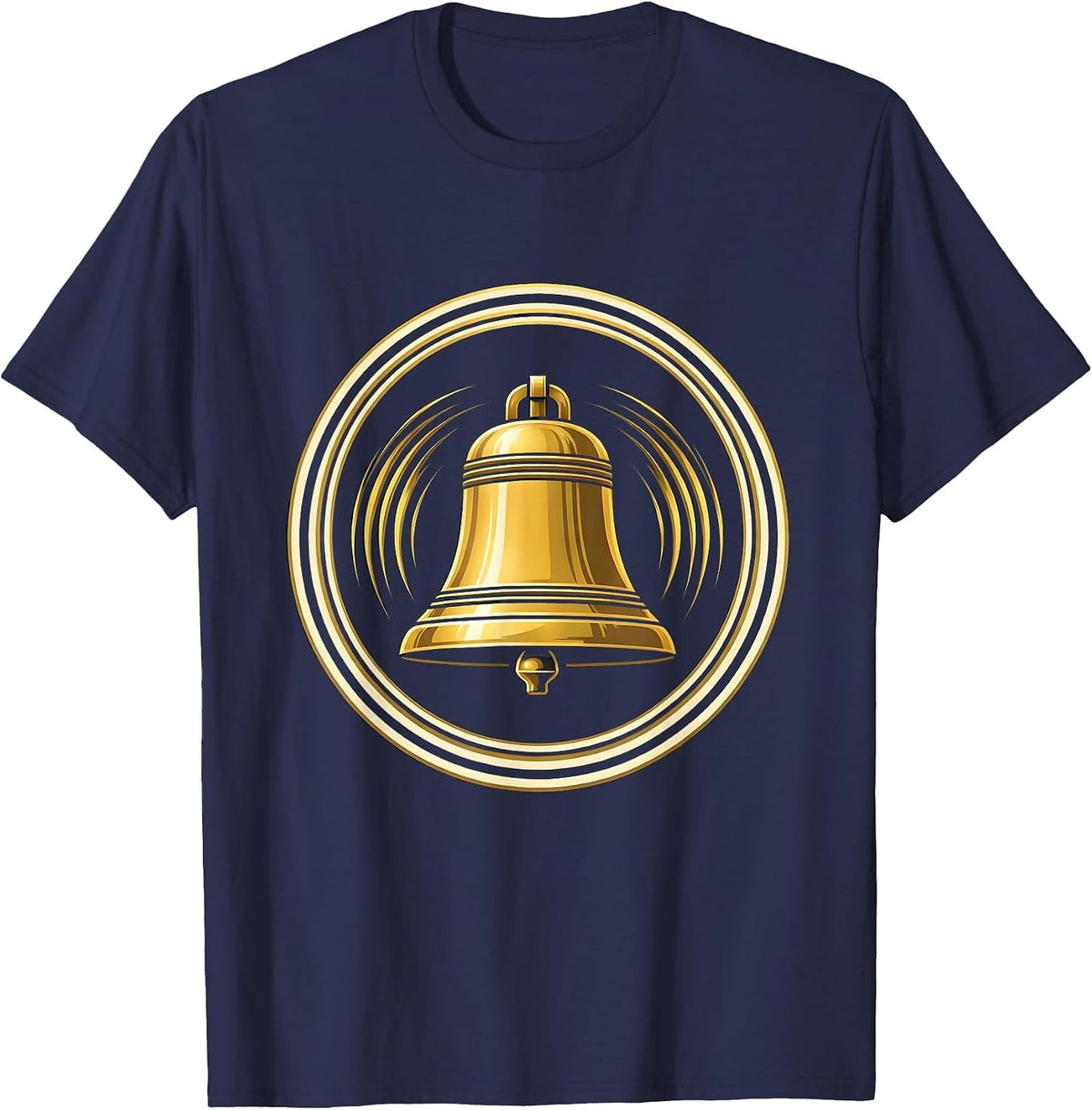 First Day of Kindergarten Ringing School Bell T-Shirt - Navy Blue