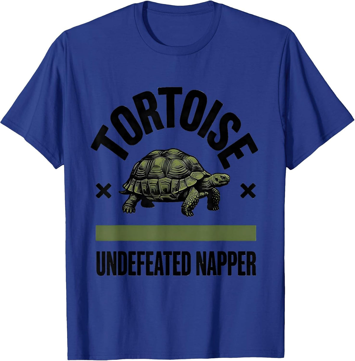 Tortoise: Undefeated Napper Funny Tortoise Lover Humor T-Shirt - Royal Blue