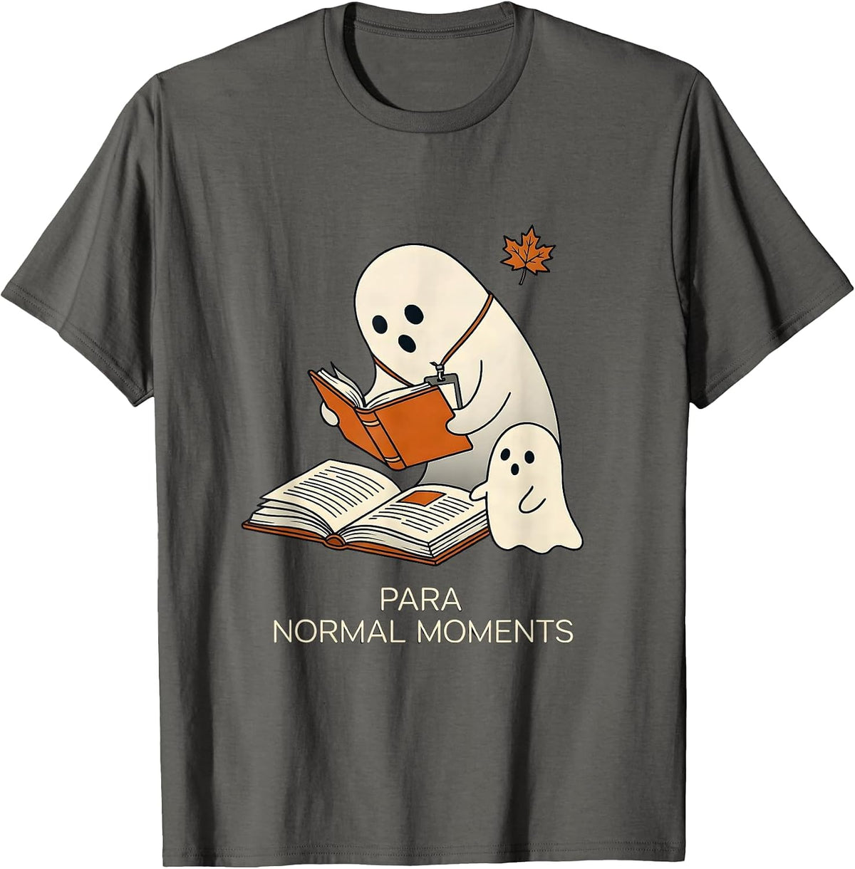 Men's Para Normal Moments Funny Paraprofessional Ghost Halloween T-Shirt - Asphalt Grey