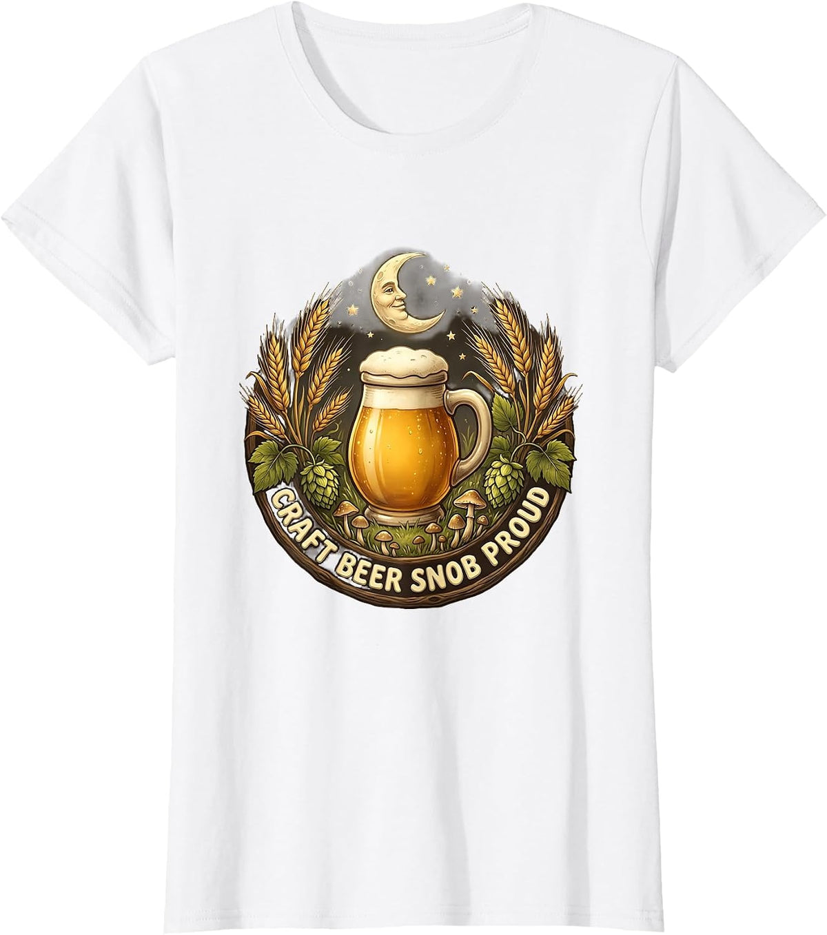 Craft Beer Snob Proud Brew Lover Design T-Shirt - White