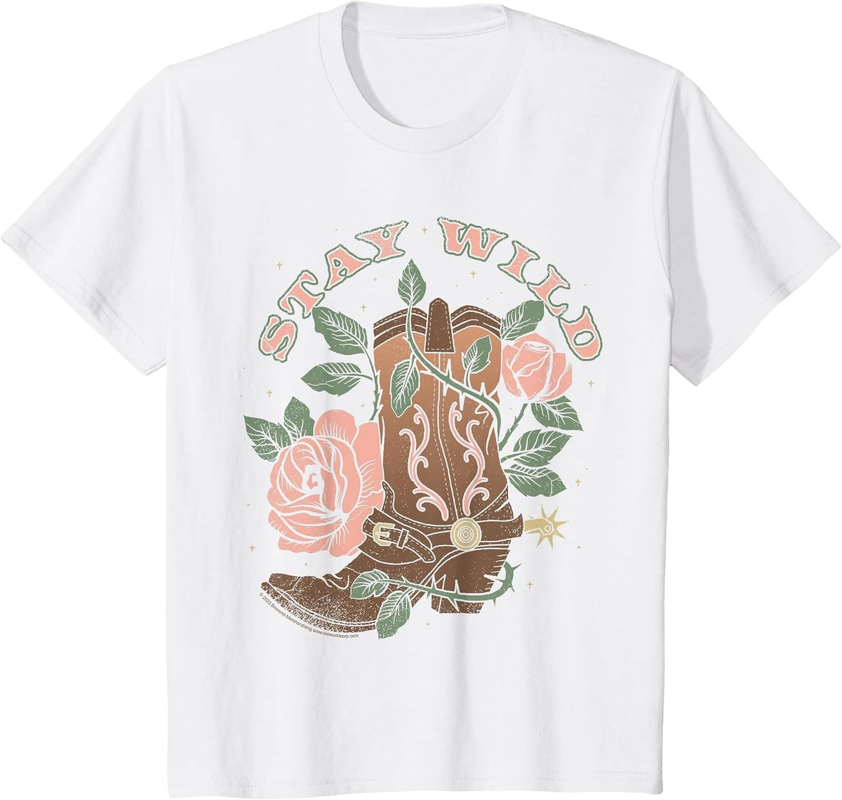 Vintage Country Stay Wild T-Shirt - White