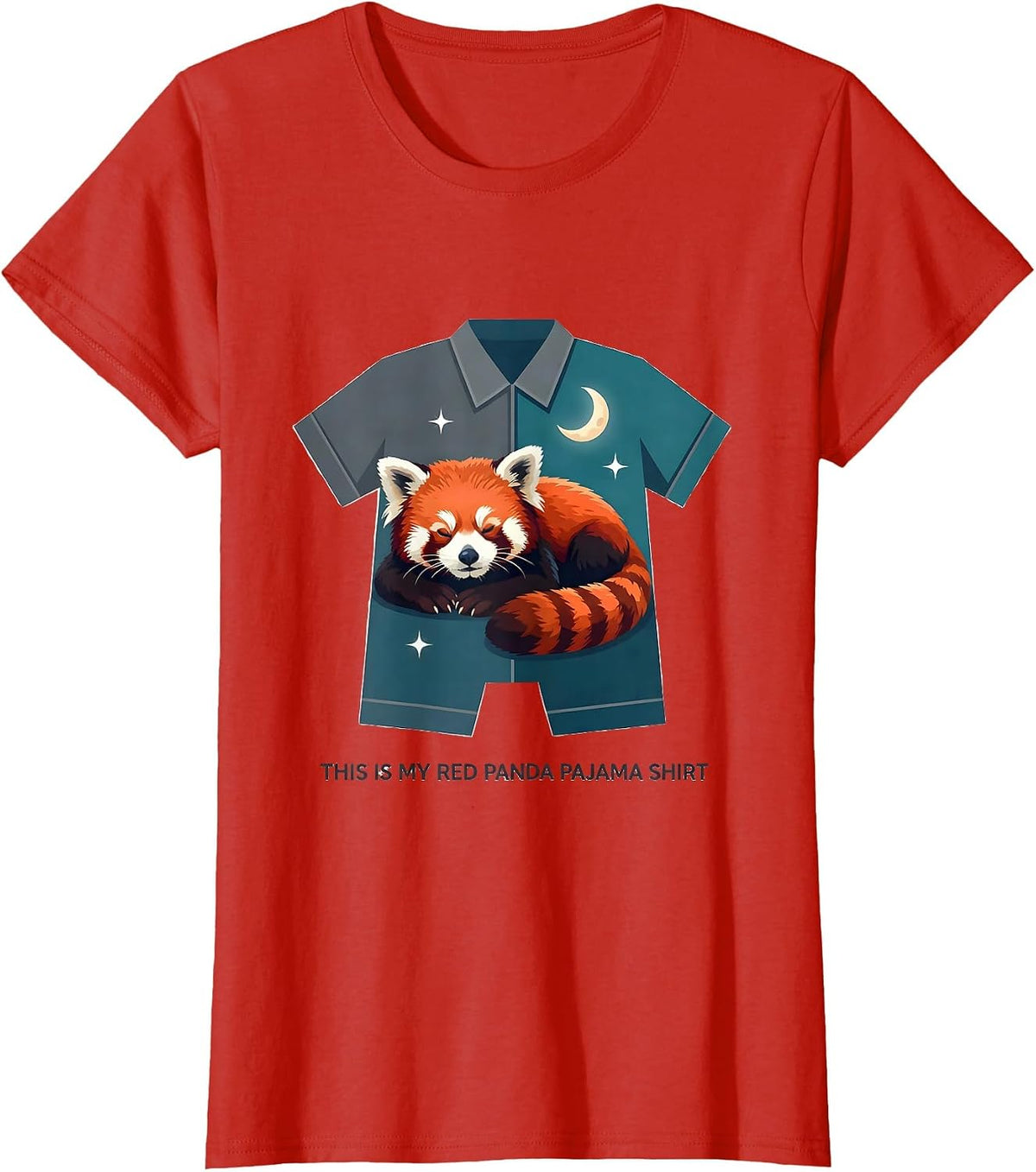This Is My Red Panda Pajama Shirt Funny Kids Bedtime T-Shirt - Red
