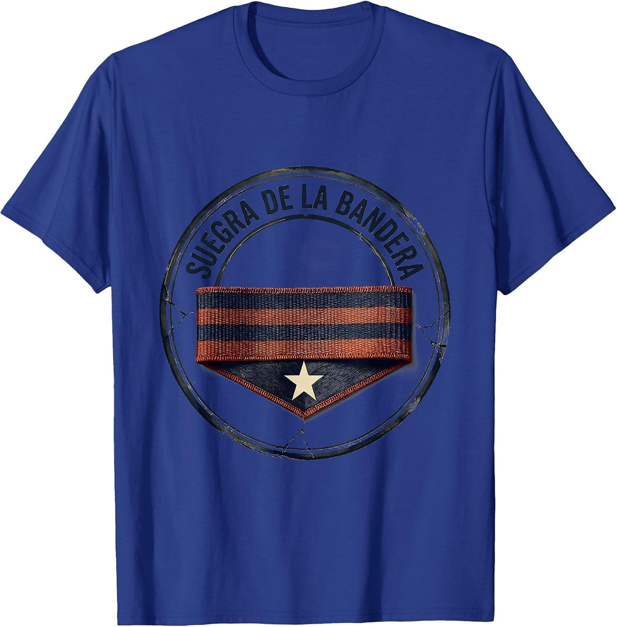 Men's Suegra De La Bandera Vintage Cuban Family Role Humor T-Shirt - Royal Blue