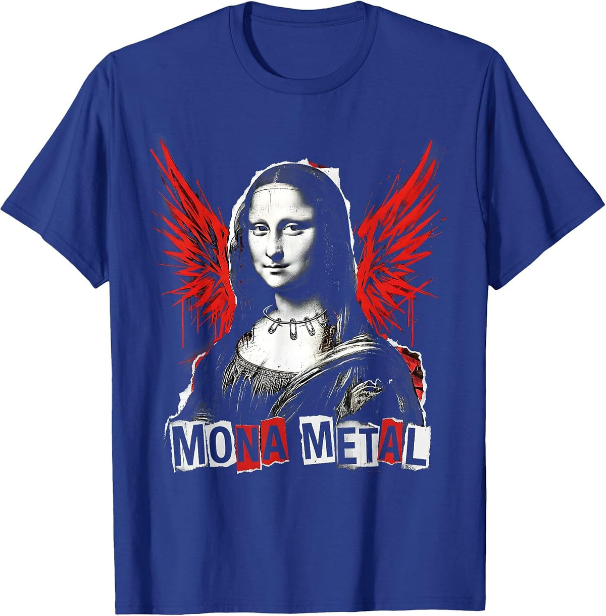 Mona Metal Funny Punk Metal Streetwear Art Lover T-Shirt - Royal Blue