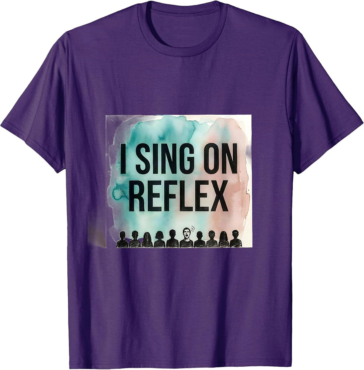 Men's I Sing On Reflex Funny Choir Singer Karaoke Humor T-Shirt - Purple
