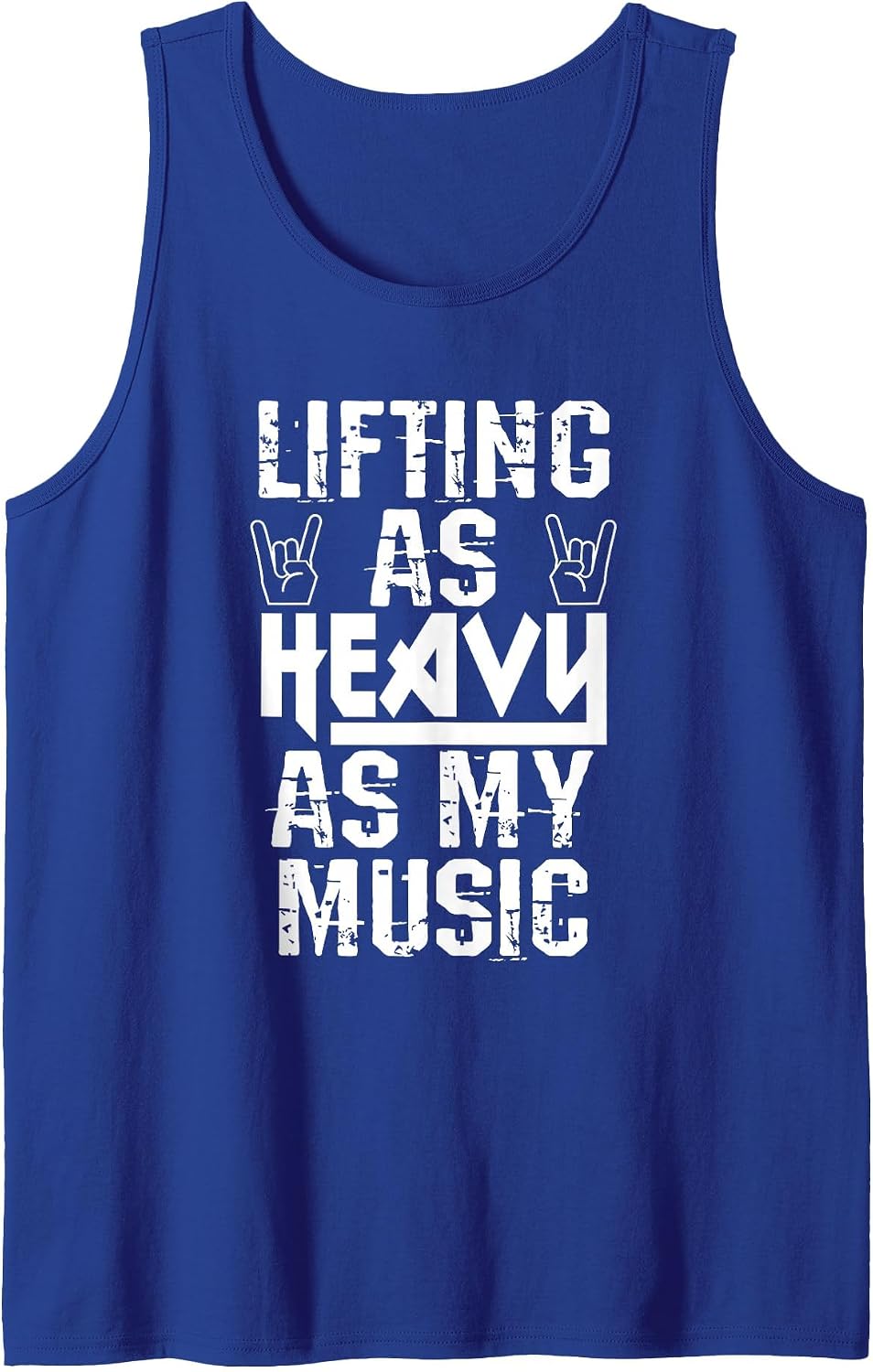 Lifting As Heavy As My Music Death Metal Rock Fans Workouts Tank Top - Royal Blue