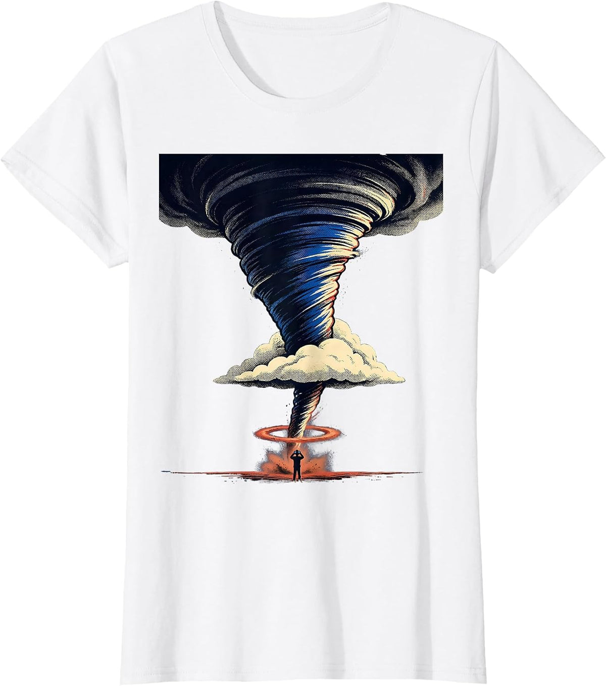 Rope Tornado Sign Painter Showcard Storm Chaser Gift T-Shirt - White