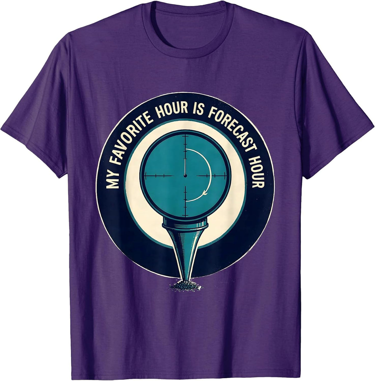 Men's My Favorite Hour Is Forecast Hour Funny Storm Chaser T-Shirt - Purple