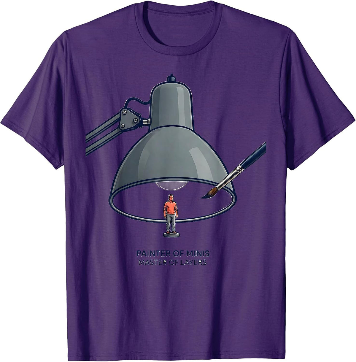 Men's Painter Of Minis, Master Of Layers Funny Miniature Painter T-Shirt - Purple