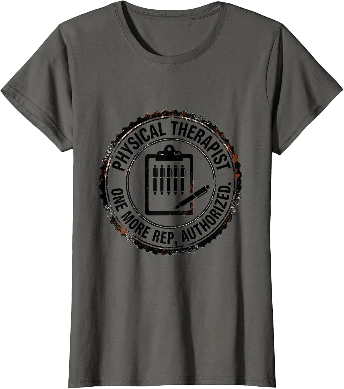 Women's Physical Therapist One More Rep Authorized PT T-Shirt - Asphalt Grey