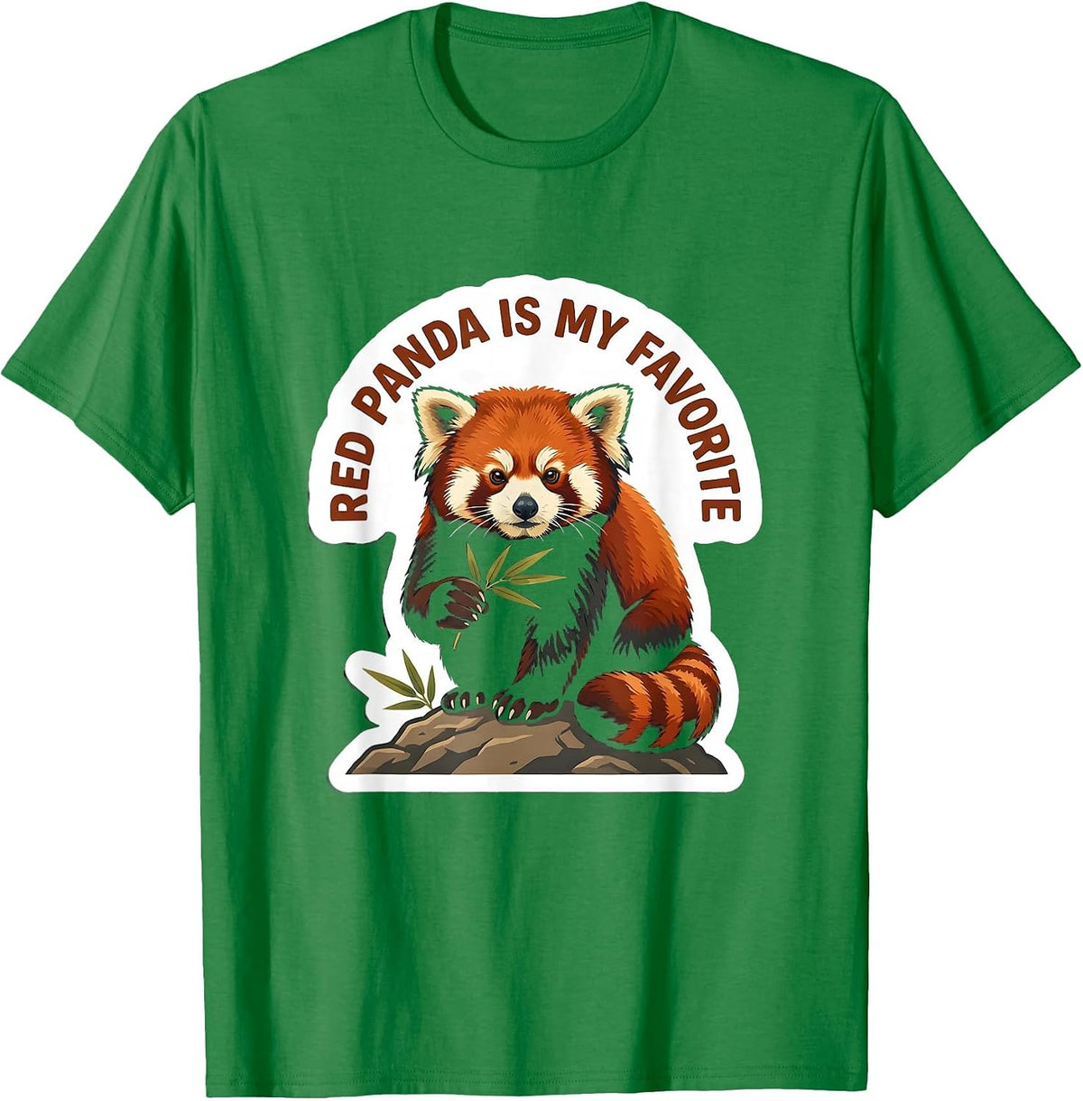 Men's Red Panda Is My Favorite Funny Cute Animal Lover Gift T-Shirt - Kelly Green