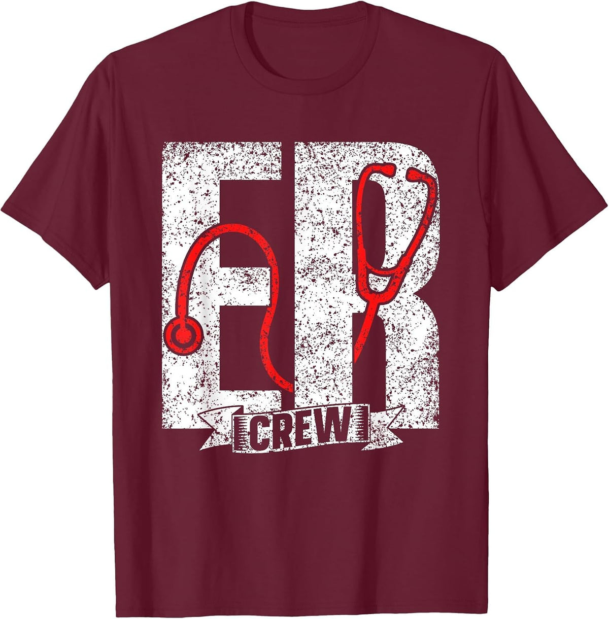 Emergency Department Crew Nursing Nurse T-Shirt - Burgundy