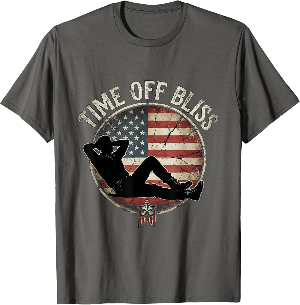 Time Off Bliss Labor Day Sleep-In Celebration T-Shirt - Asphalt Grey