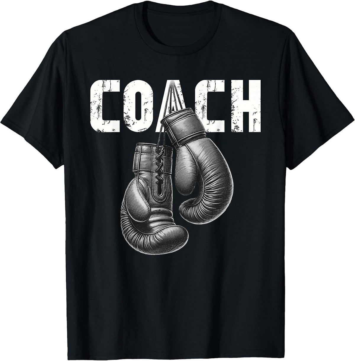 Boxing Coach Kickboxing Boxing Gloves Boxer Sporty Athlete T-Shirt - Black