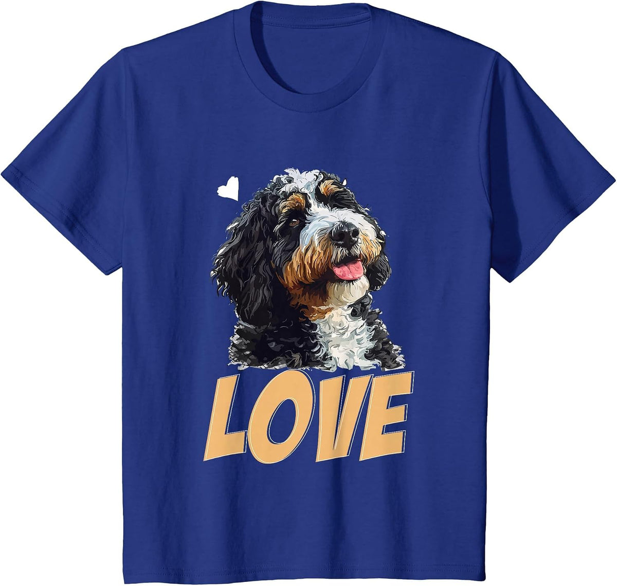 Bernedoodle Dog Breed Pet Love T-Shirt - Royal Blue