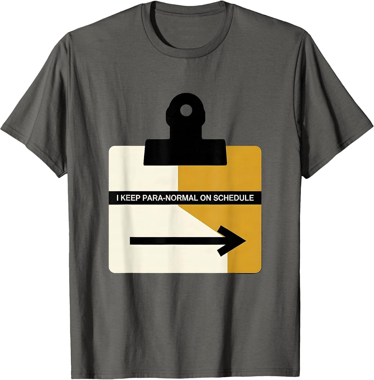 Men's I Keep Para-Normal On Schedule Funny Paraprofessional School T-Shirt - Asphalt Grey