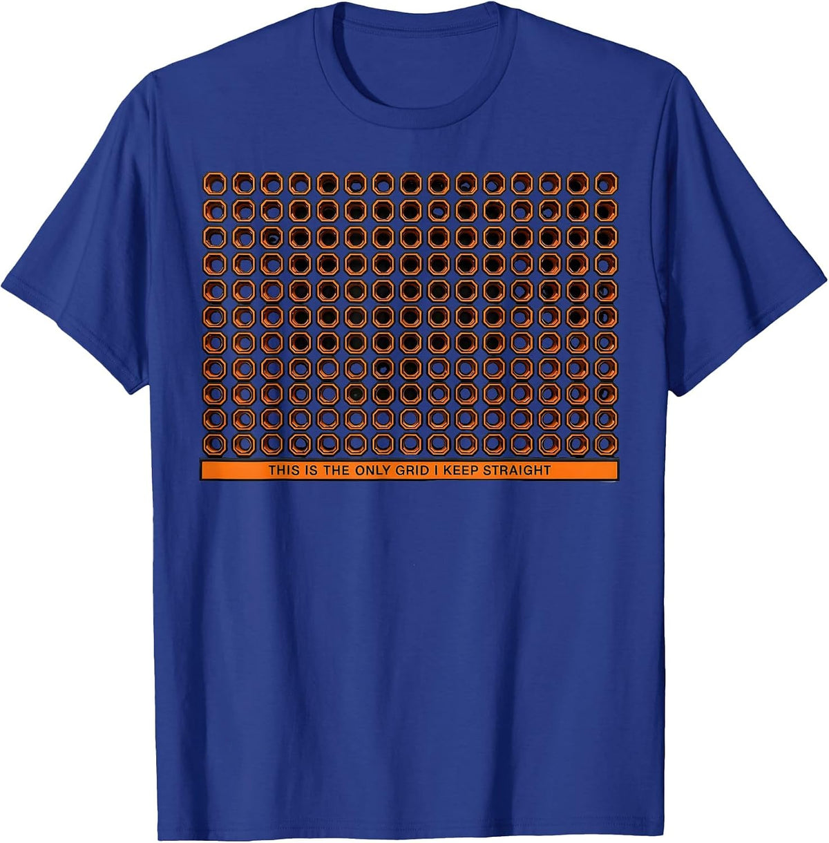 This Is The Only Grid I Keep Straight Funny Garage Mechanic T-Shirt - Royal Blue