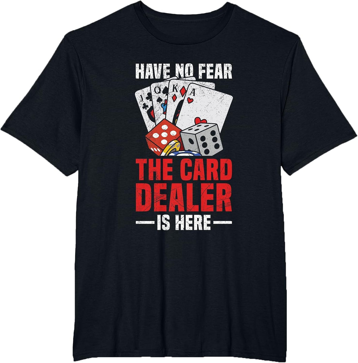 Black Jack Casino Dealer Design for a Casino Dealer T-Shirt - Black