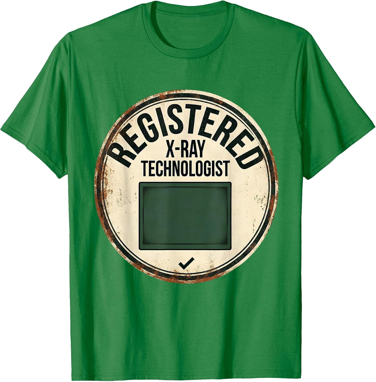 Men's Registered X-Ray Technologist Vintage Radiology Tech Gift T-Shirt - Kelly Green