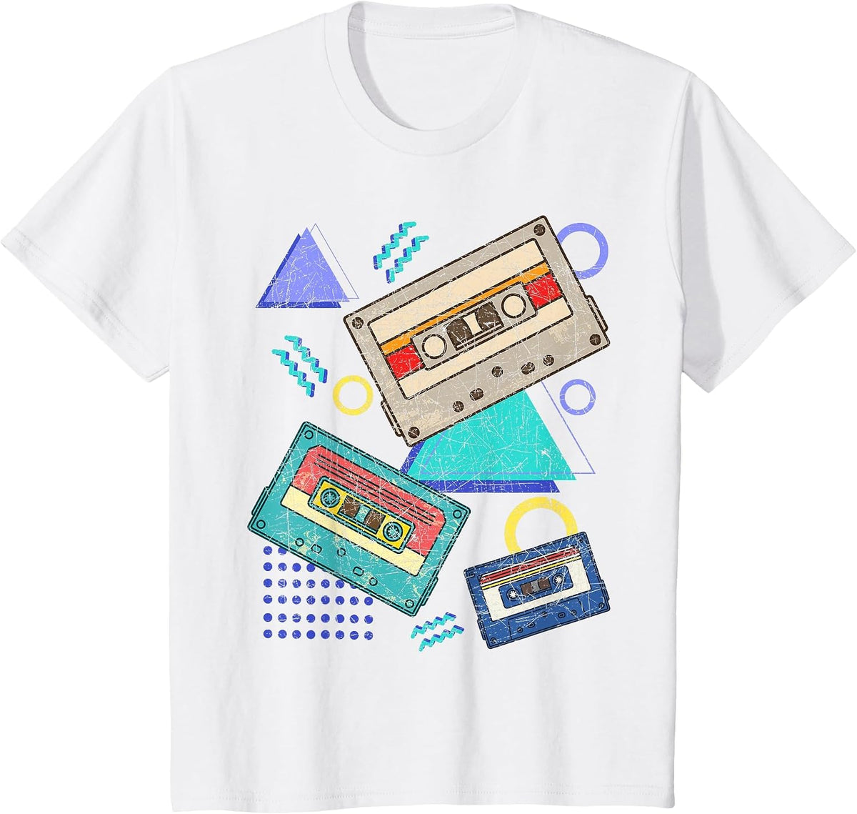 Retro 80s Music Cassette 1980 Theme Party Eighties T-Shirt - White