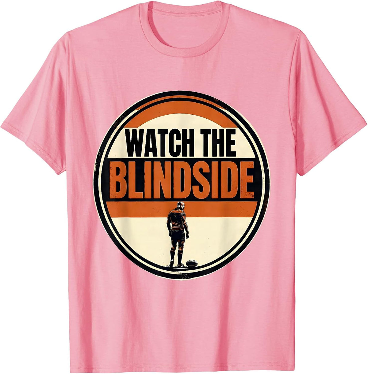 Men's Watch The Blindside Funny Rugby Player Coach Fan Vintage T-Shirt - Pink