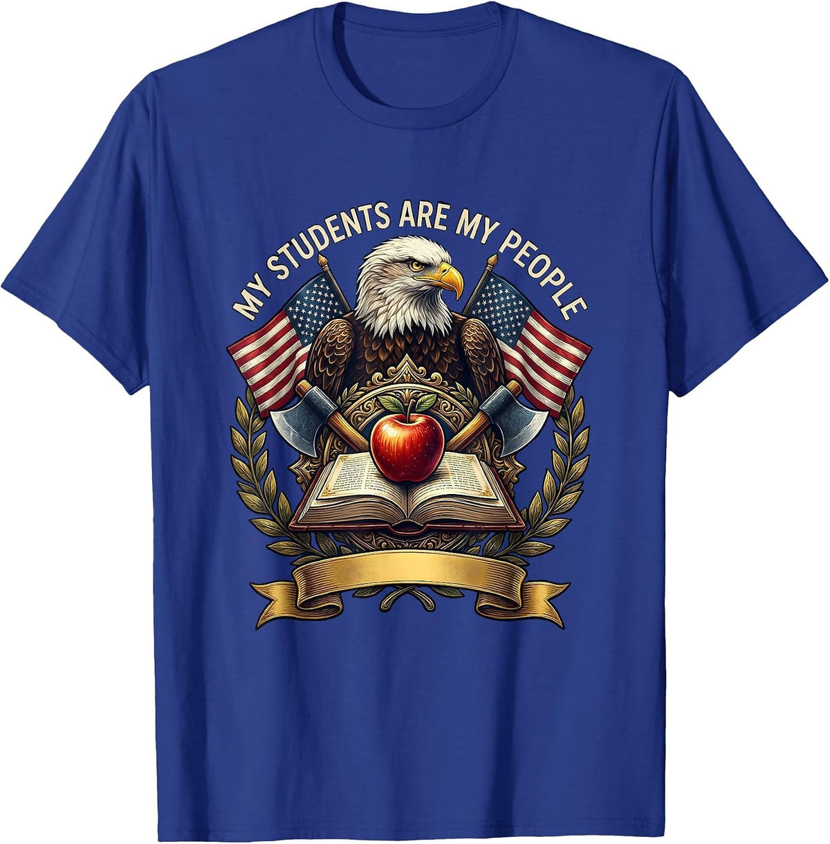 My Students Are My People 4th Grade Teacher T-Shirt - Royal Blue