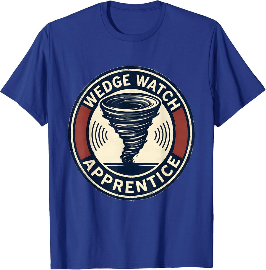 Wedge Watch Apprentice Funny Storm Chaser Tornado Enthusiast T-Shirt - Royal Blue