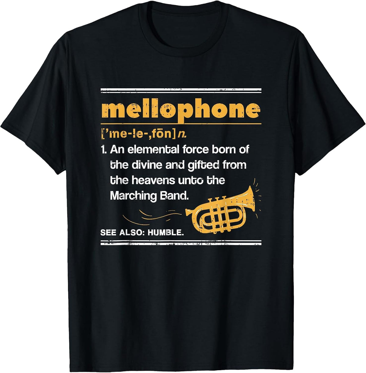 Mellophone T-Shirt I Definition Shirt French Horn Tee T-Shirt - Black
