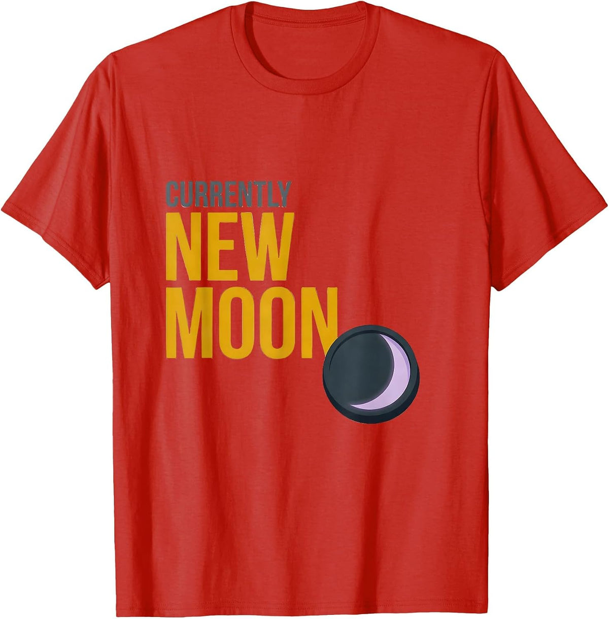 Men's Currently New Moon Astronomy Celestial Vintage T-Shirt - Red