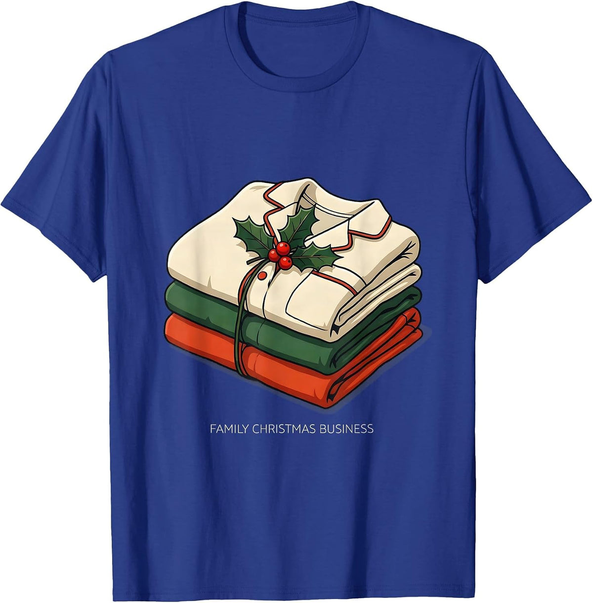 Men's Family Christmas Business Funny Matching Sarcastic Christmas T-Shirt - Royal Blue
