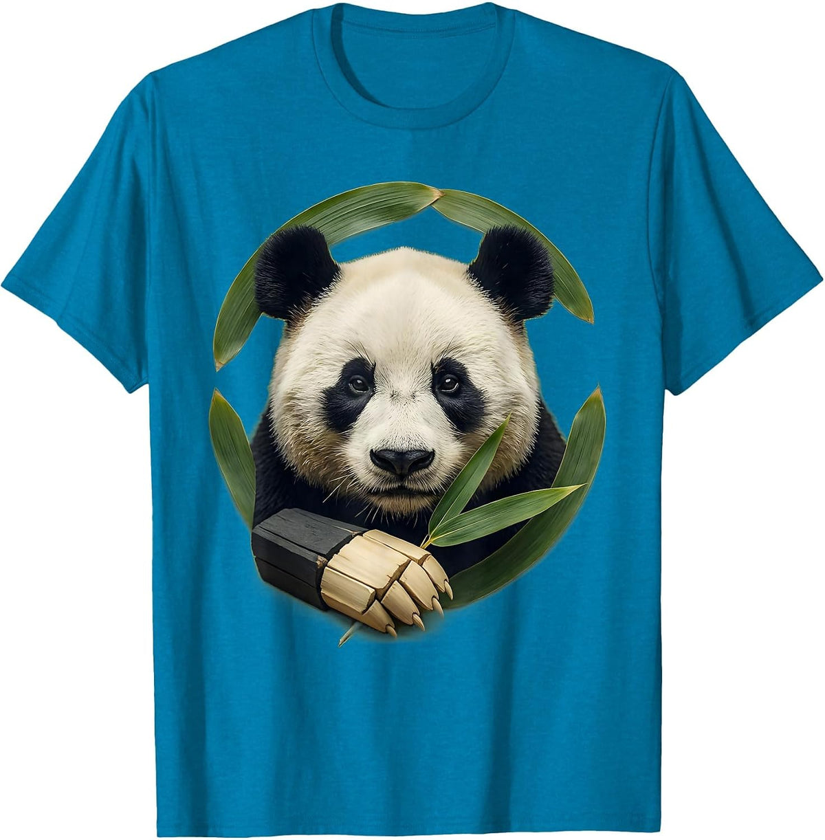 Panda Mask Midcentury Modern Animal Humor Gift T-Shirt - Sapphire Blue
