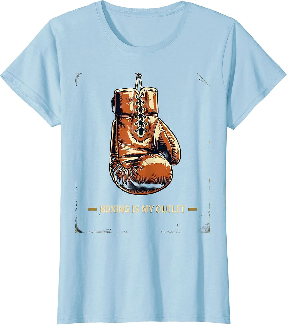 Boxing Is My Outlet Vintage Boxing Fan Trainer Athletic T-Shirt - Baby Blue