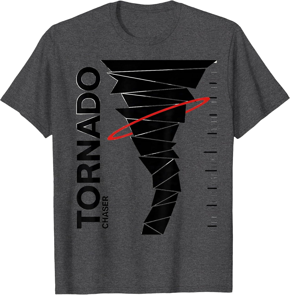 Men's Tornado Chaser Storm Chaser Meteorology Enthusiast Weather T-Shirt - Dark Heather Grey